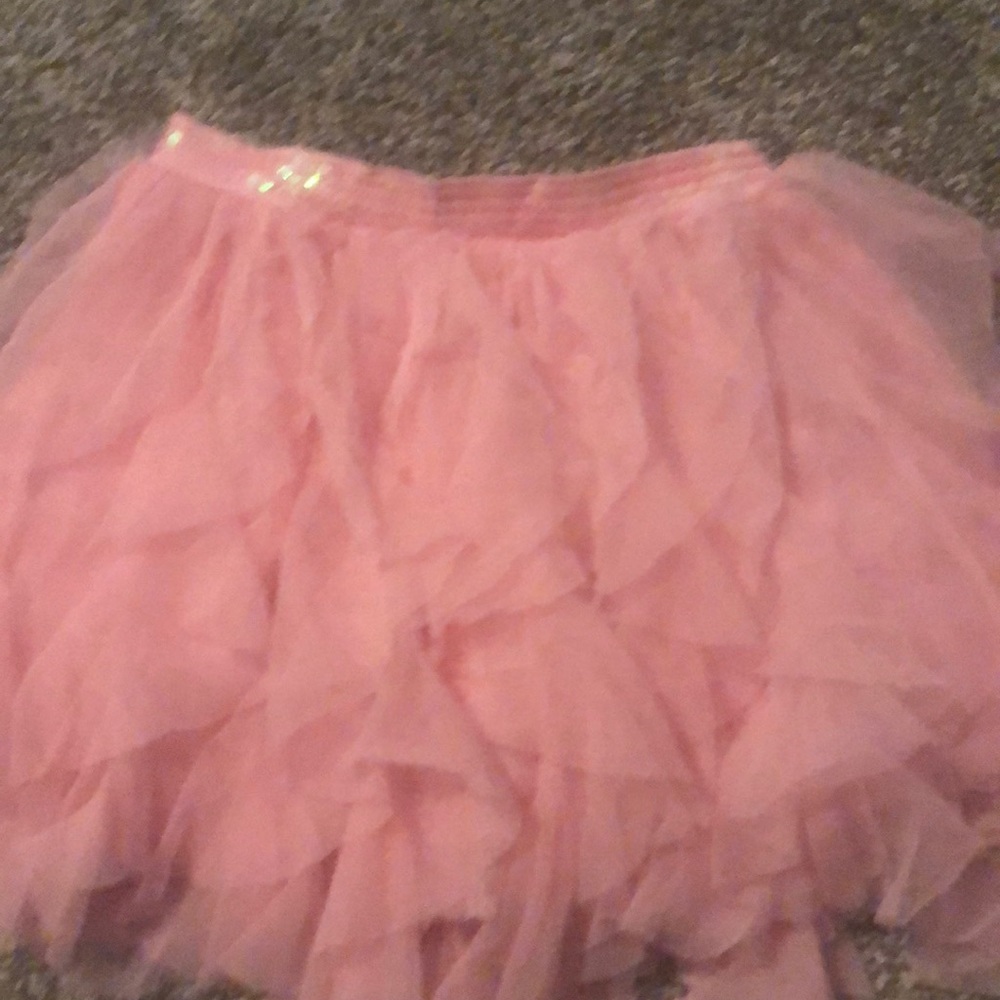 Pink fluffy tutu like skirt